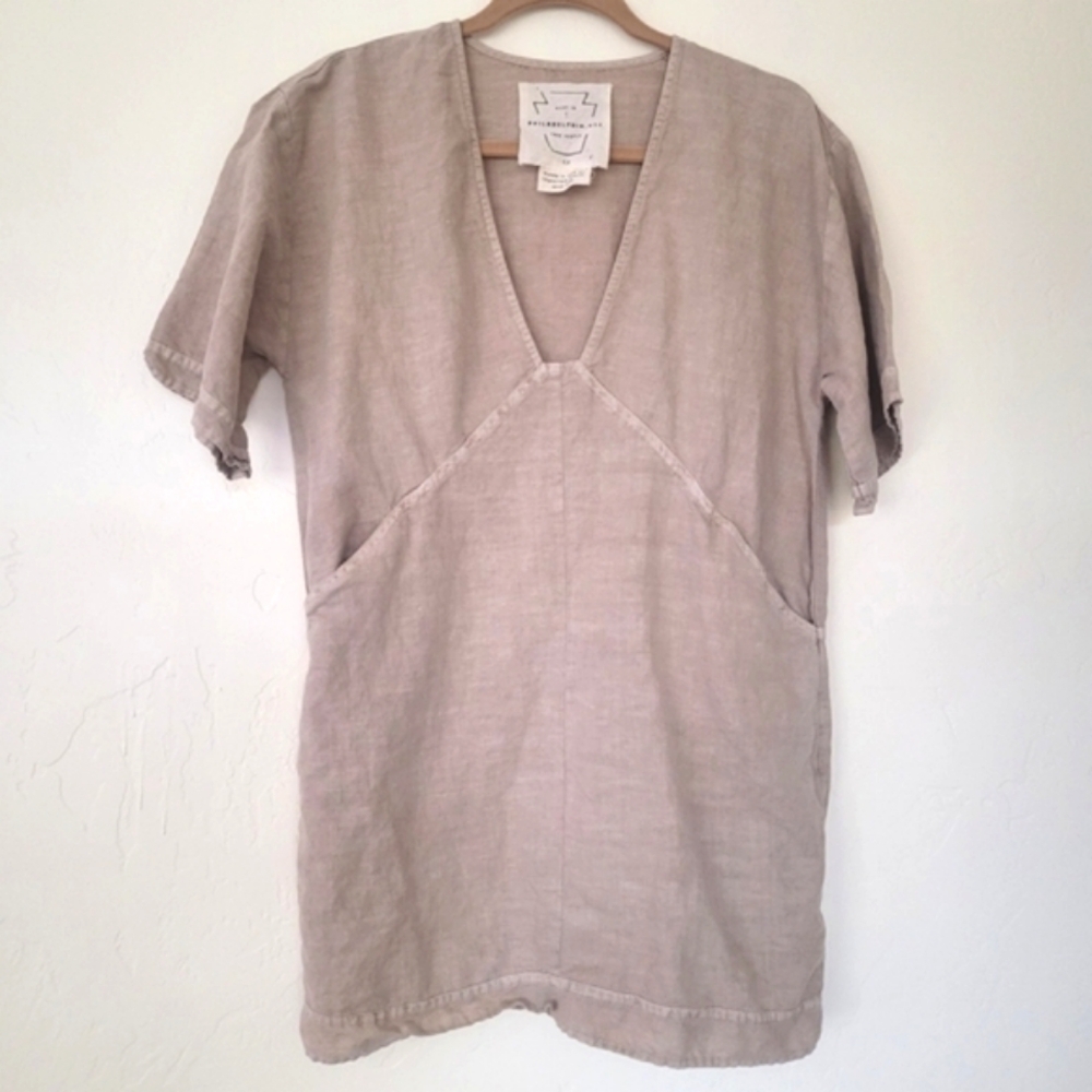 Free People Linen Cotton Blend Tunic Dress Rare